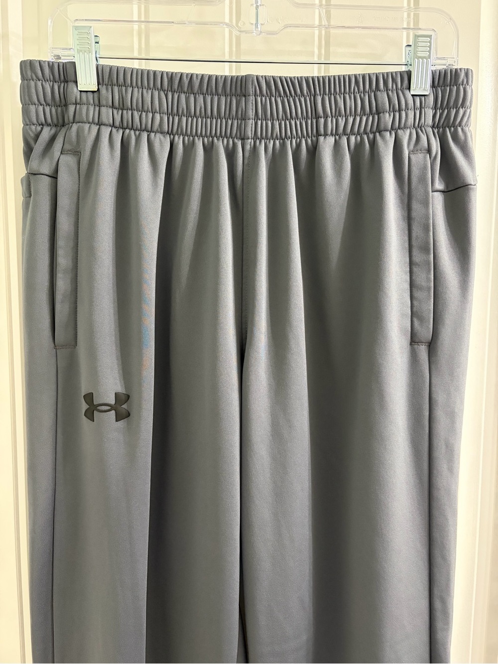 Under Armour Men’s Armour Fleece Joggers Charcoal Gray Sz L Sporty Athletic - Picture 4 of 8